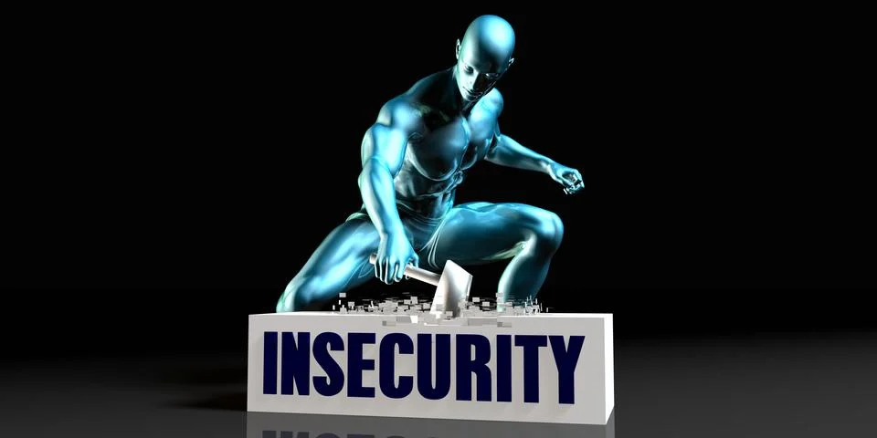 Get Rid of Insecurity Stock Illustration
