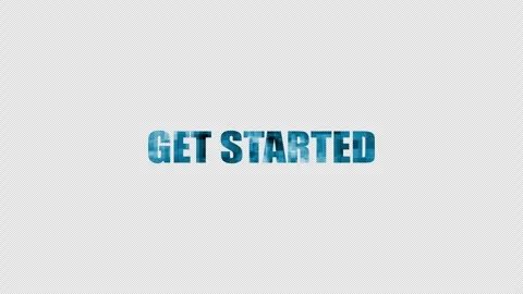 Get Started blue text animation Stock Footage 335906711