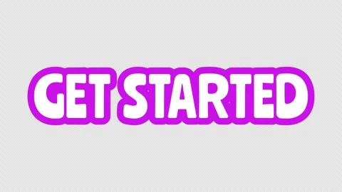 Get started bouncy bubble outline text animation Stock Footage 328291699