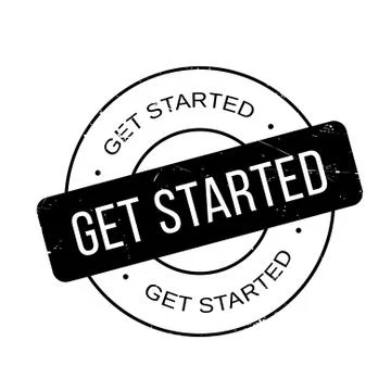 Get Started rubber stamp Stock Illustration