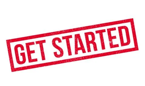 Get Started rubber stamp Stock Illustration