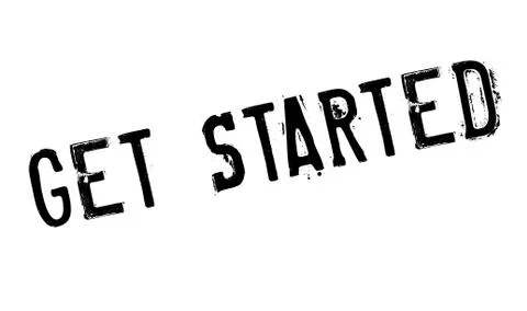 Get Started rubber stamp Stock Illustration