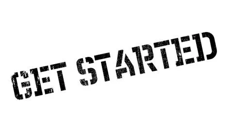 Get Started rubber stamp Stock Illustration