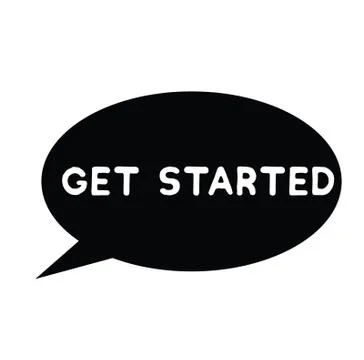 Get started rubber stamp Stock Illustration