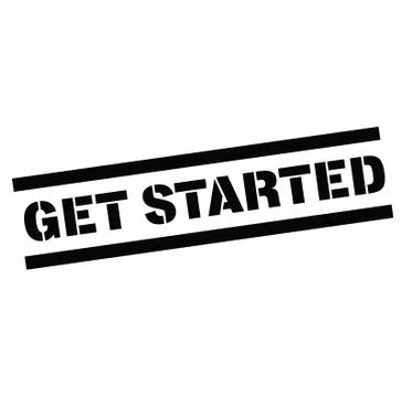 Get started rubber stamp Stock Illustration