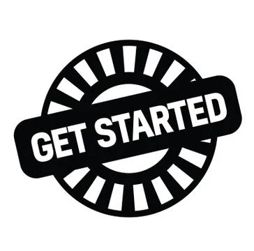 Get started rubber stamp Stock Illustration