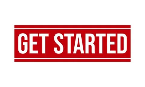 Get Started Rubber Stamp Seal Vector Stock Illustration