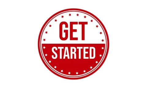 Get Started Rubber Stamp Seal Vector Stock Illustration