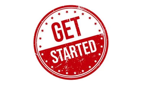 Get Started Rubber Stamp Seal Vector Stock Illustration