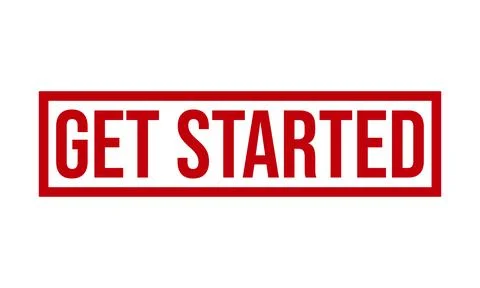 Get Started Rubber Stamp Seal Vector Stock Illustration