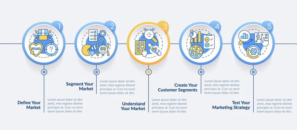 Get started with segmentation circle infographic template Stock Illustration