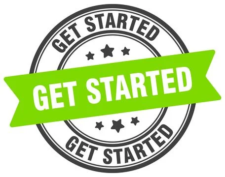 Get started stamp. get started label on transparent background. round sign Stock Illustration