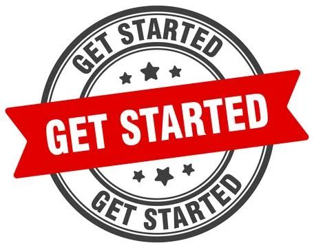 Get started stamp. get started label on transparent background. round sign Stock Illustration