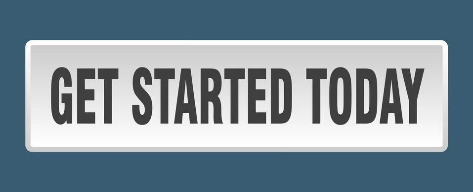 Get started today button. get started today square white push button Illustrazione stock