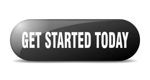 Get started today button. get started today sign. key. push button. Illustrazione stock