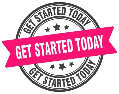 Get started today stamp. get started today label on transparent background... Stock Illustration