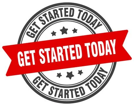 Get started today stamp. get started today label on transparent background... Stock Illustration