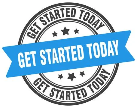 Get started today stamp. get started today label on transparent background... Stock Illustration