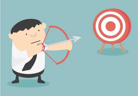 Get Target ,Vector cartoon Stock-Illustration
