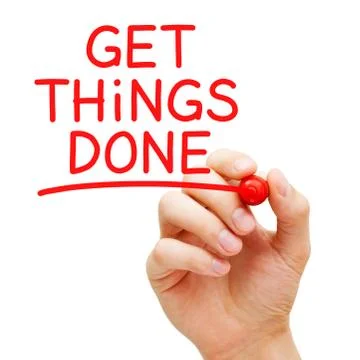 Get Things Done Red Marker Concept Stockfoto's