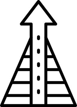 Get On Top Line Icon Design Stock Illustration