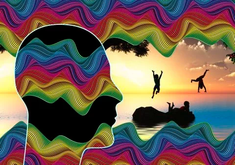 Get in touch with inner child Stock Illustration
