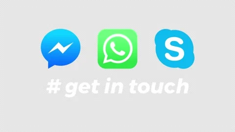 Get in touch social media animation with Alpha Channel, 4k Stock Footage 234083579