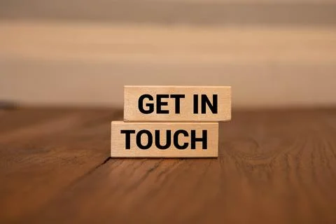 Get In Touch text quote, concept background Stock Photos