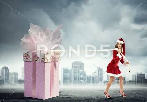 Get your Christmas gift Stock Photos