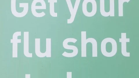 Get your flu shot today Stock Footage 69187739