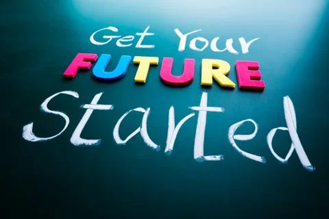Get your future started concept Stockfoto's