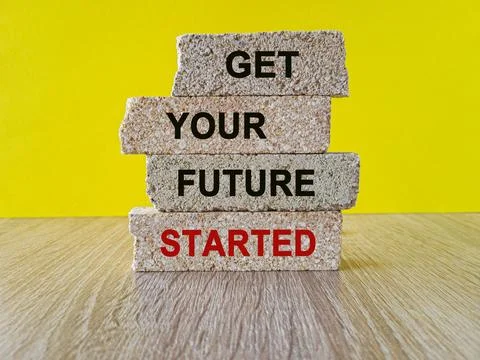 Get your future started symbol. Concept words Get your future started Stock Photos