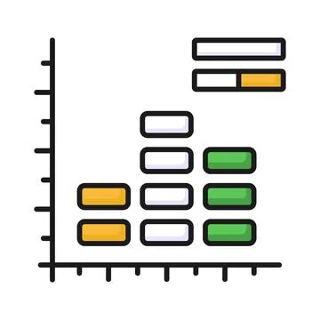 Get your hands on this creatively designed icon of histogram chart, data Illustrazione stock