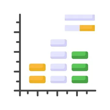 Get your hands on this creatively designed icon of histogram chart, data Illustrazione stock