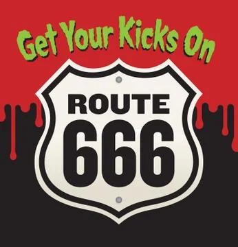 Get Your Kicks On Route 666 Stock Illustration