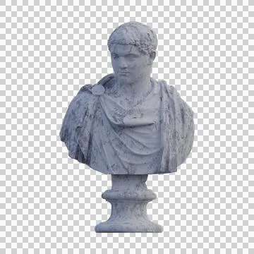 Geta  statue, 3d renders, isolated, perfect for your design Illustrazione stock