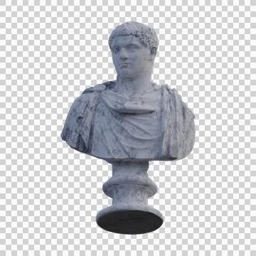 Geta  statue, 3d renders, isolated, perfect for your design Illustrazione stock