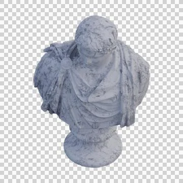 Geta  statue, 3d renders, isolated, perfect for your design Illustrazione stock