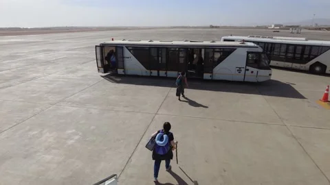 Getting of airplane Sharm El-Sheikh Egypt Stock Footage 229874687