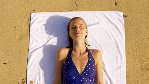 Getting up and going to the beach Stock Footage 107132858