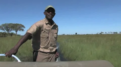 Getting Around the Okavango Delta during its Annual Flood - 4 Video stock 22148352