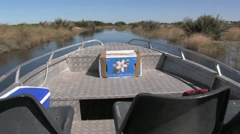 Getting Around the Okavango Delta during its Annual Flood - 1 Video stock 22148376