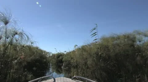 Getting Around the Okavango Delta during its Annual Flood - 8 Video stock 22148385