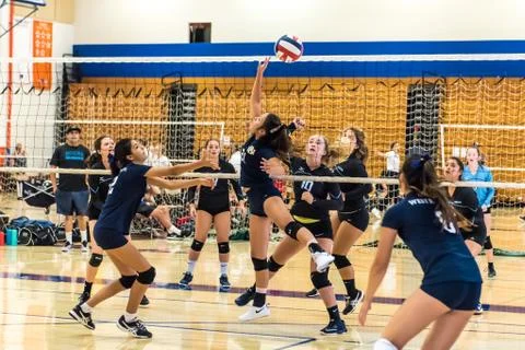 Getting the ball by the finger tips. Stock Photos