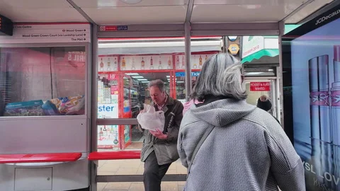 Getting off the bus. Stock Footage 273149820