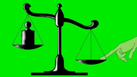 Getting changes the balance of scale. Video stock 105054404