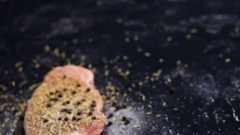 Getting close and zooming in in slow motion on healthy and delicious piece of Stock Footage 83177668