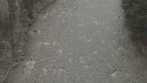 Getting Close To Turbulent River Rapids Stockbeeldmateriaal 248727507