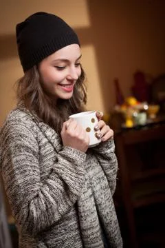 Getting cozy. Stock Photos