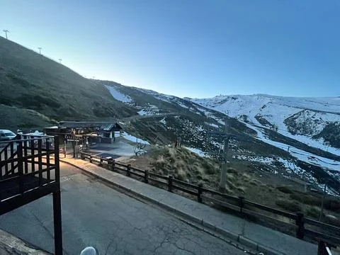 Getting dark in the Spanish mountains Foto stock